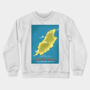 Isle of Man seaside travel poster Crewneck Sweatshirt